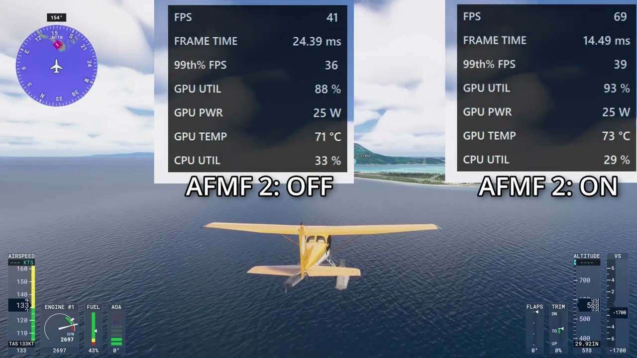 ASUS ROG Ally'de Microsoft Flight Simulator 2024'te AFMF 2 - YouTube