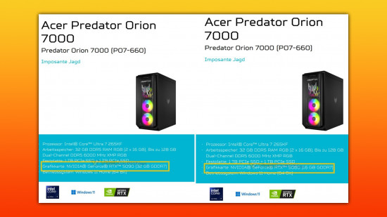 Acer, CES 2025 lansmanı öncesinde Nvidia GeForce RTX 5090 ve 5080 VRAM’i sızdırdı