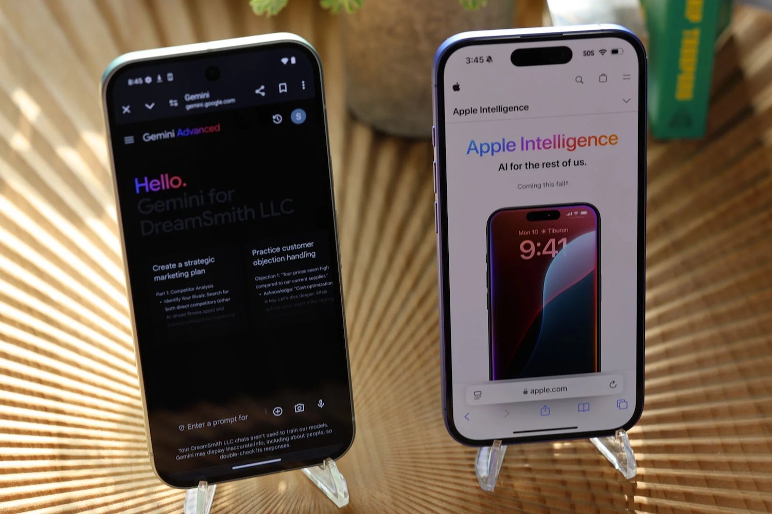iPhone 16 ve Pixel 9 Ai, Google Gemini ve Apple Intelligence'ı gösteriyor