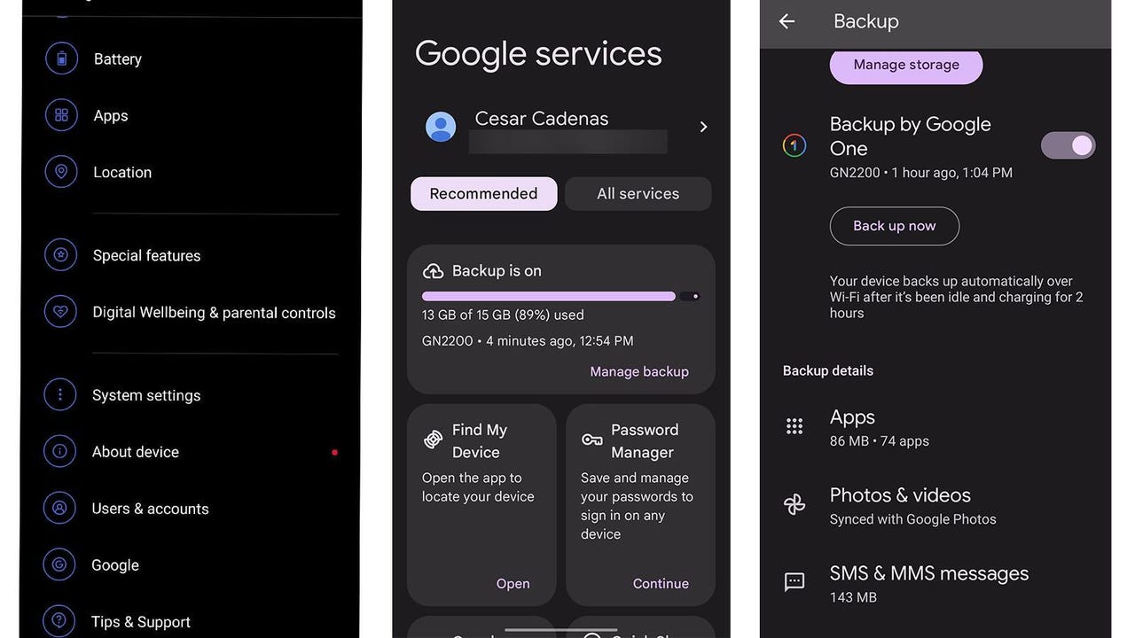 Google hesabını Android'den kaldırma