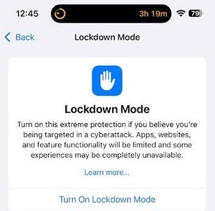 Kilitleme Modu sizi ve iPhone'unuzu siber saldırılara karşı korur. | Resim kredisi-PhoneArena - Büyük bir siber saldırı durumunda iPhone'unuzu koruyan özelliği nasıl kullanacağınız aşağıda açıklanmıştır