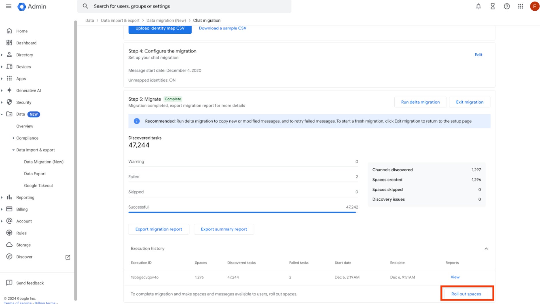 Google artık Microsoft Teams mesajlarının Google Chat'e taşınmasına izin veriyor