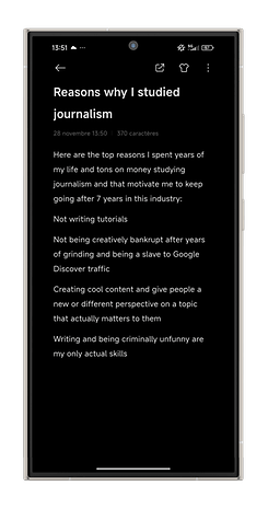 HyperOS'un AI Notes özelliğini gösteren bir Xiaomi akıllı telefondan alınan ekran görüntüsü.