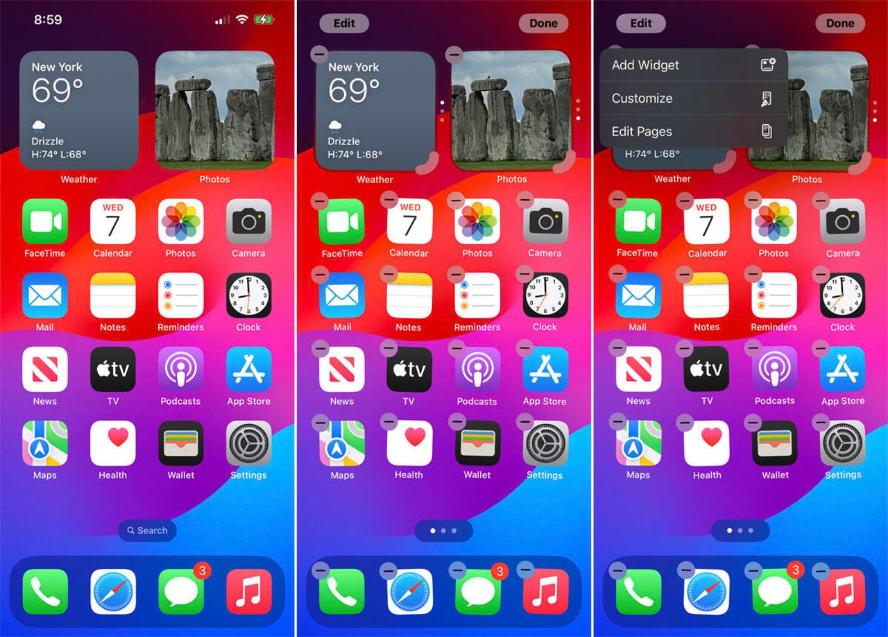iPhone'da ana ekranınızı düzenleme menüsü