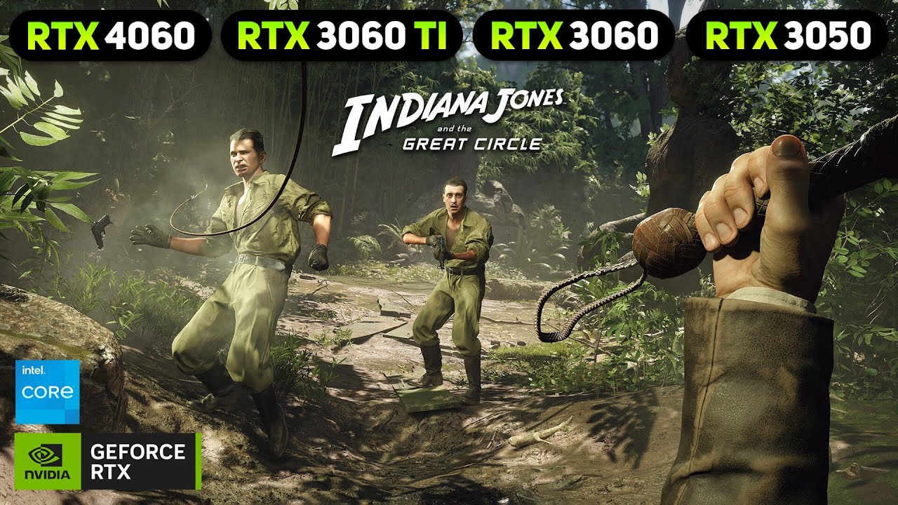 Indiana Jones ve Great Circle, RTX 4060 - RTX 3060 Ti - RTX 3060 - RTX 3050 (RTX AÇIK) - YouTube