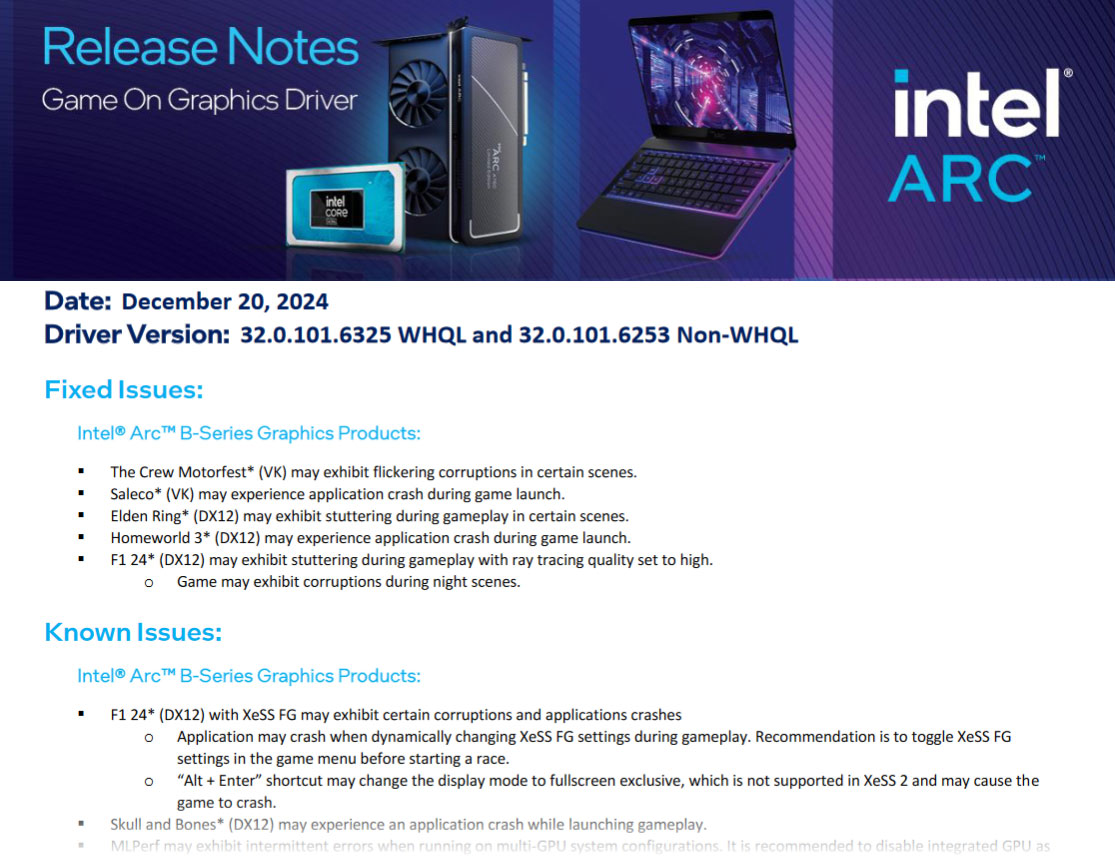 Intel Game On Graphics Sürücüsü güncellemesi