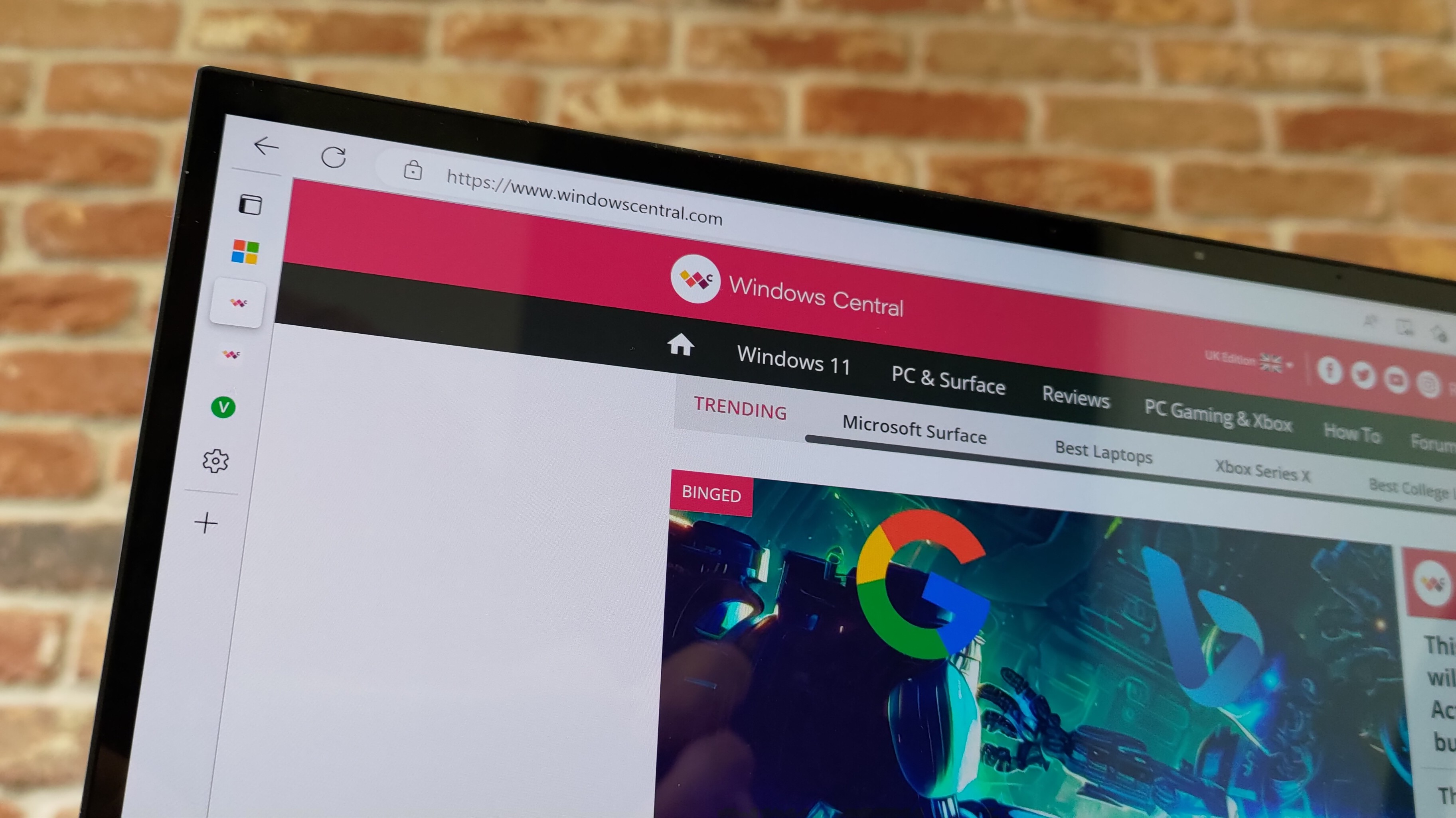 Microsoft Edge Dikey Sekmeler