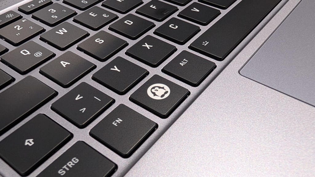 Tuxedo Computers InfinityBook Pro Gen 9 klavyesi.