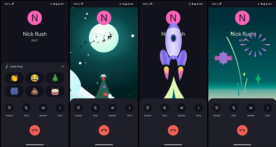 Noel ve Yeni Yıl için Pixel telefonlara yeni ses emojisi geliyor. | Resim kredisi-9to5Google - Pixel Phone uygulamasında tatiller için yeni ses emojisi ve video görüşmesi simgesi için yeni bir konum var