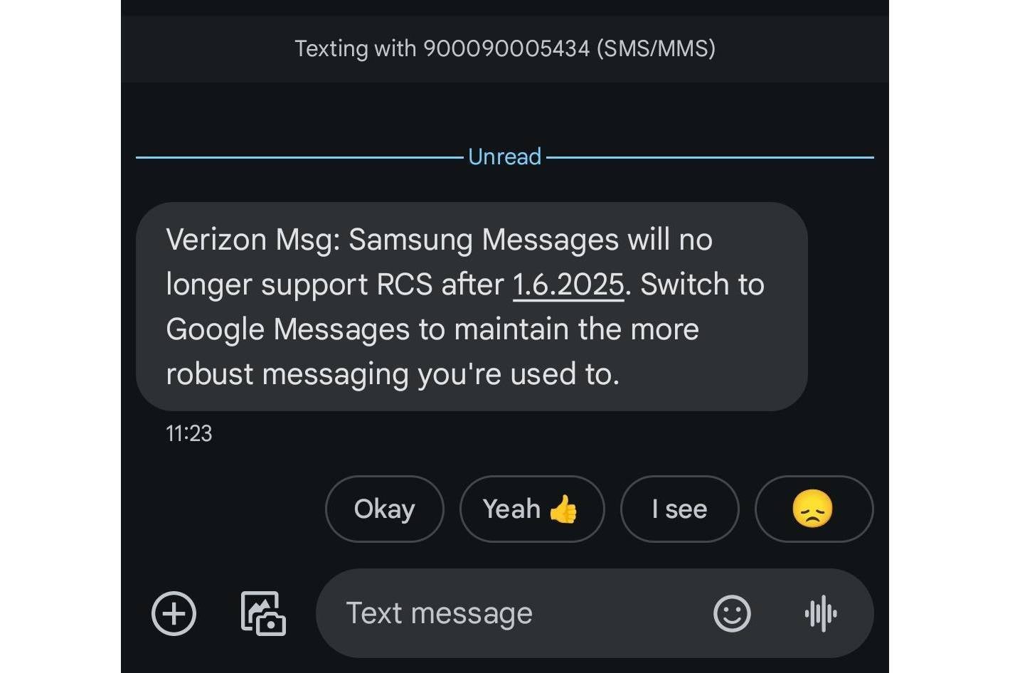 Samsung Mesajları Verizon