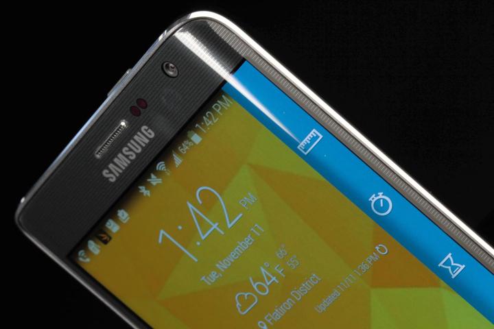 Samsung Galaxy Note Edge üst ekran açısı