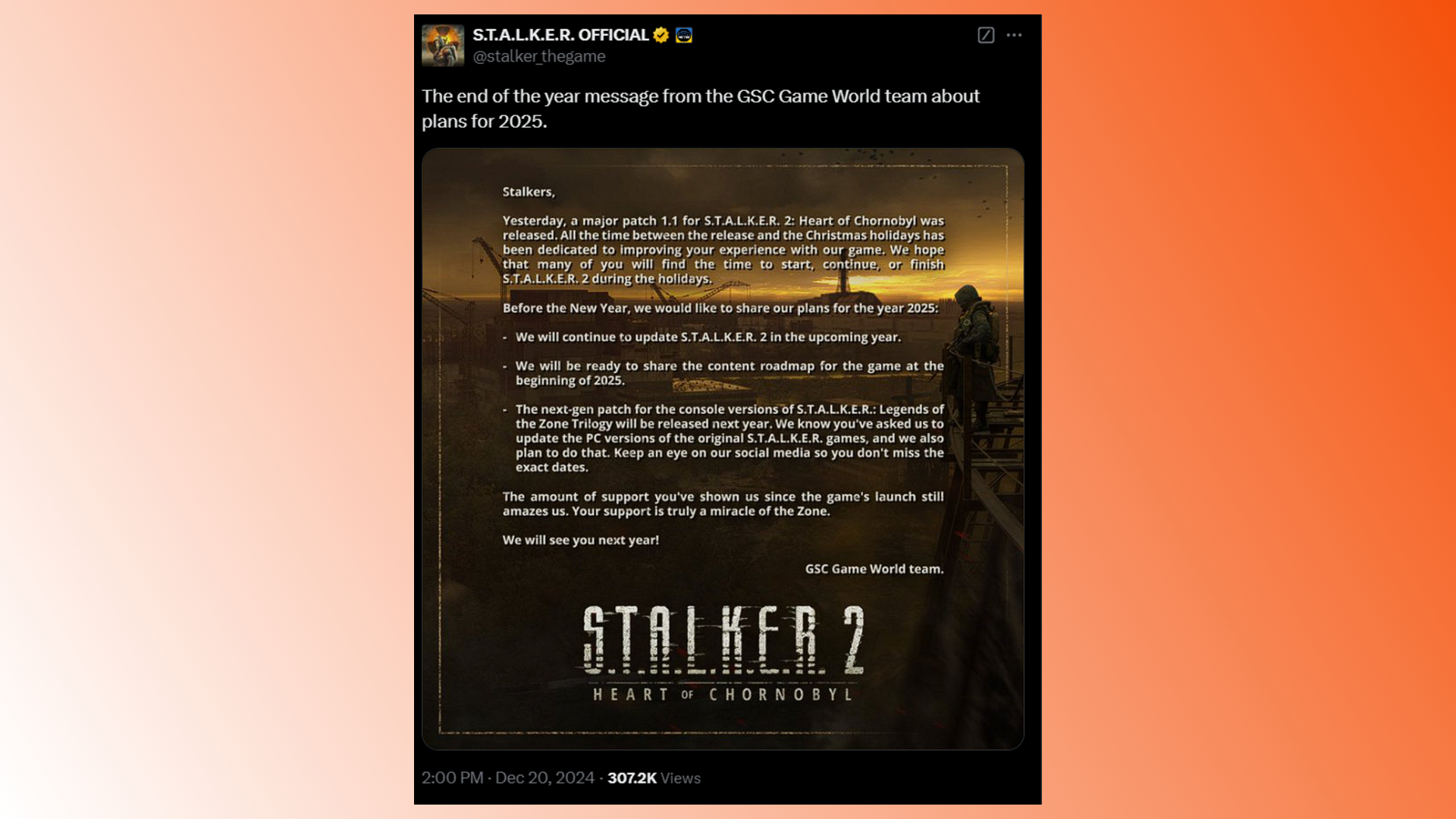 Stalker 2 orijinal üçlemesi güncellemeleri