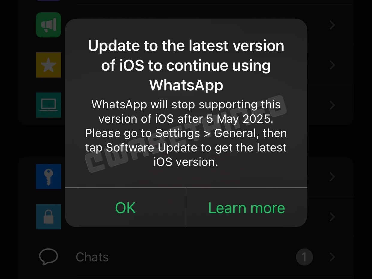 Resim kredisi - WABetaInfo - WhatsApp, belirli iPhone modelleri için iOS desteğini bırakıyor