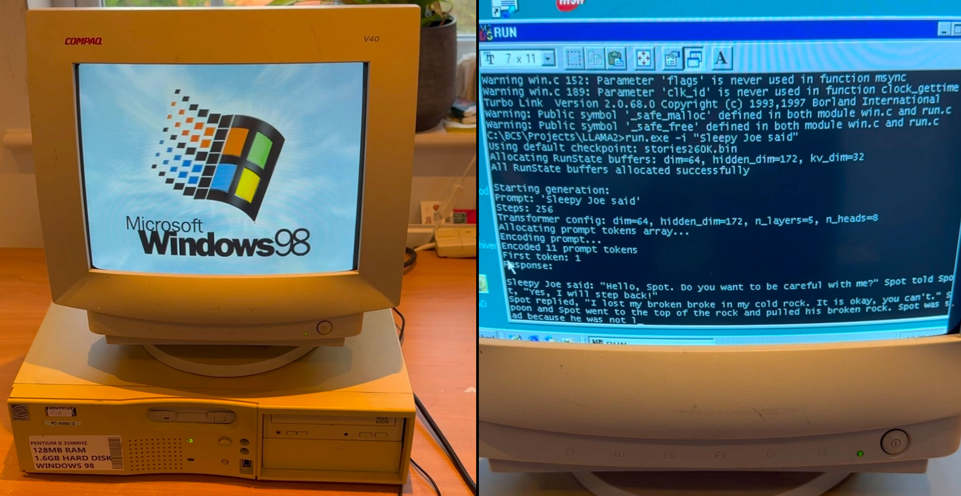 Llama LLM'yi Pentium II'de Çalıştırmak