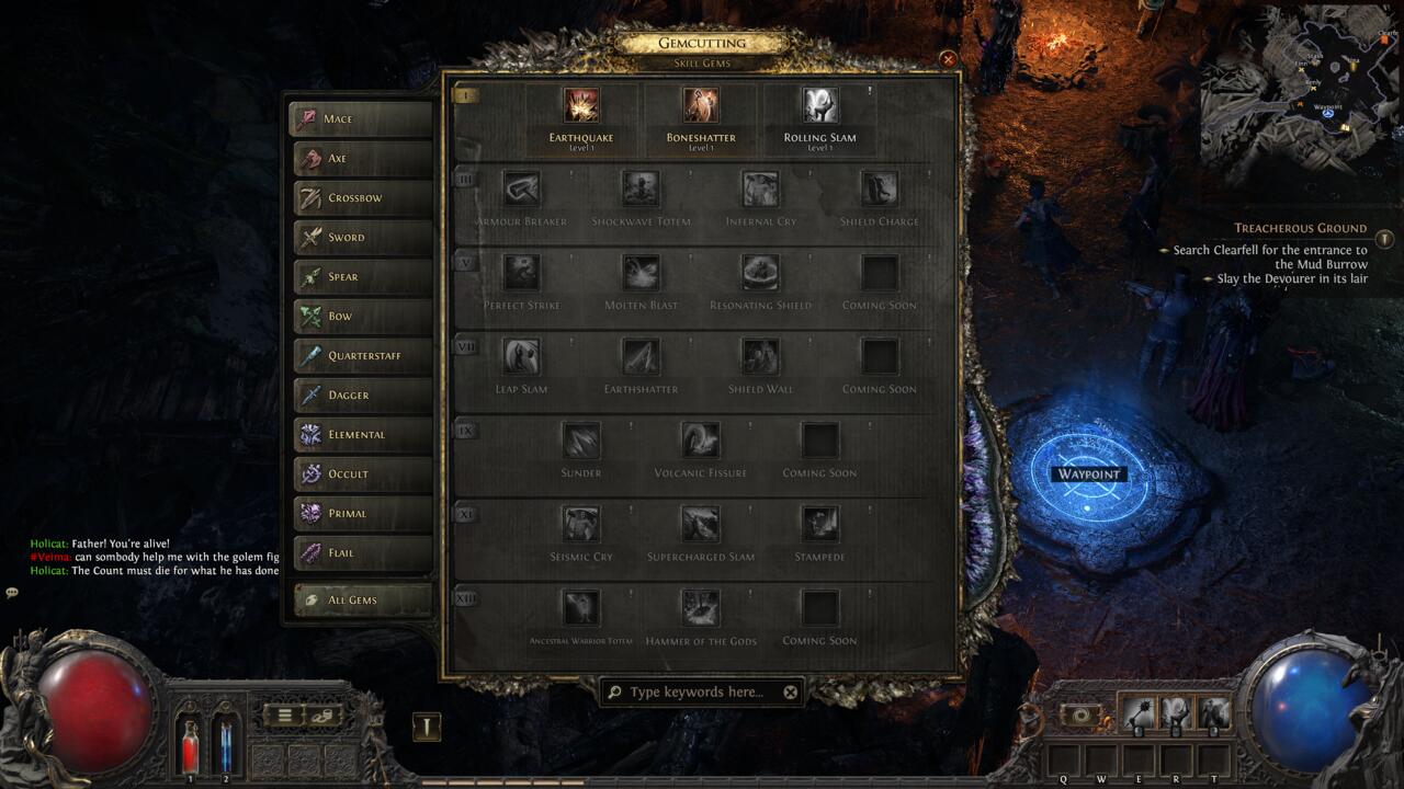Path of Exile 2'deki Savaşçı için tüm beceriler