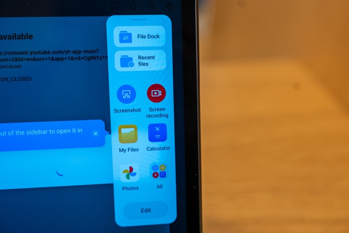 OnePlus Pad 2'deki çoklu görev uygulamaları menüsü