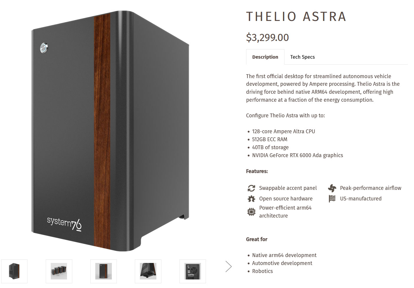 System76 Thelio Astra iş istasyonu