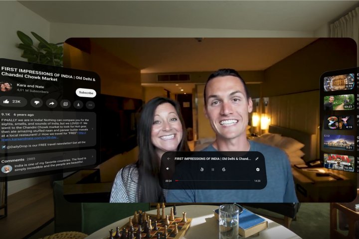 Android XR birden fazla sanal pencere gösterebilir.