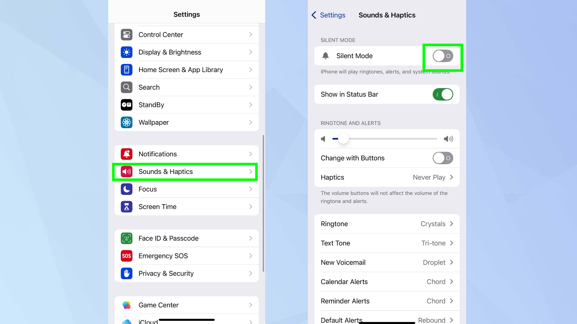 iPhone 16'yı Sesler ve Dokunma Aracılığıyla Susturma 