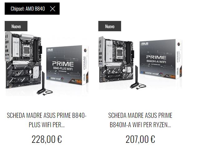 ASUS Prime B840 Anakart Listesi