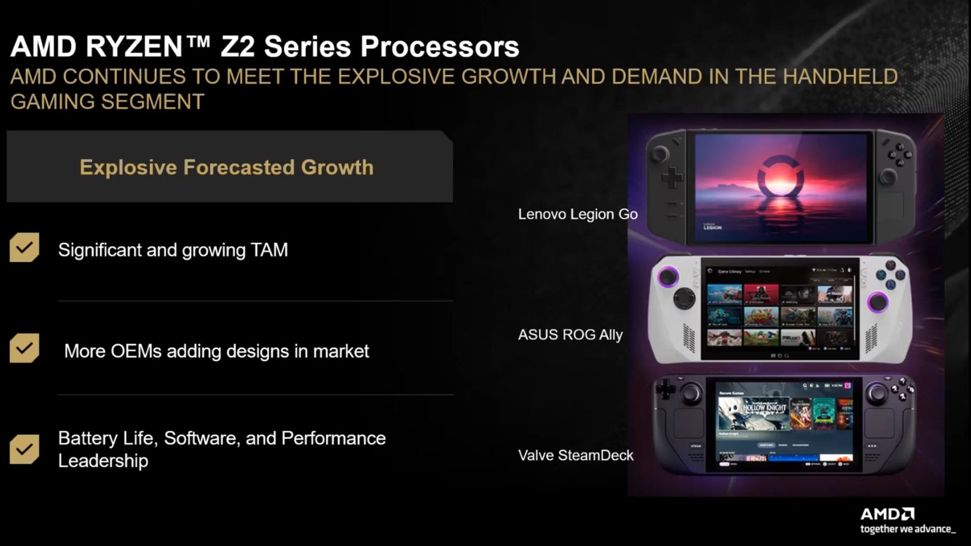 amd ryzen z2 extreme devices - asus rog ally - steam deck 2 - lenovo legion go