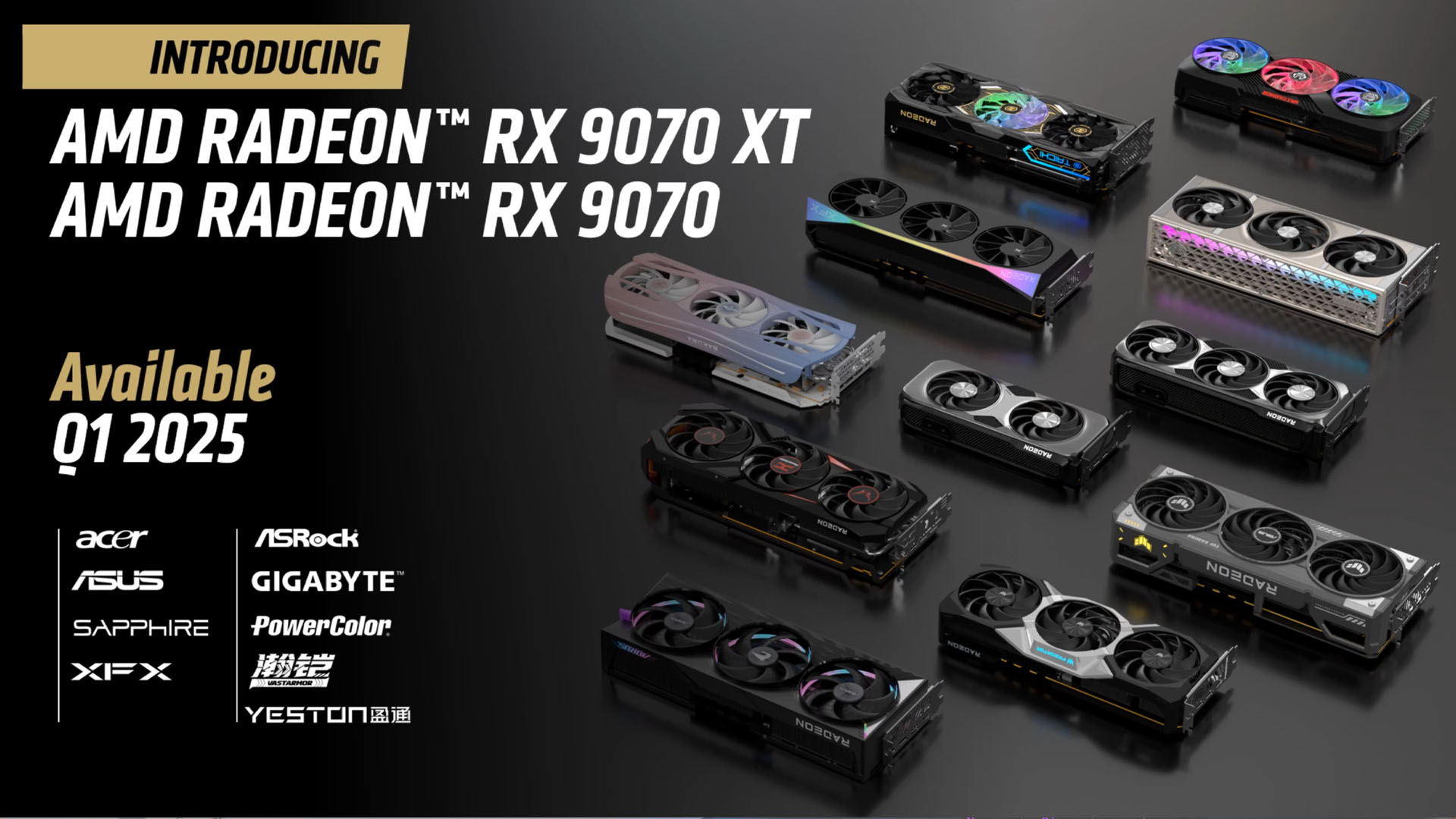 amd radeon rx 9070 xt ve 9070 ortak kartları