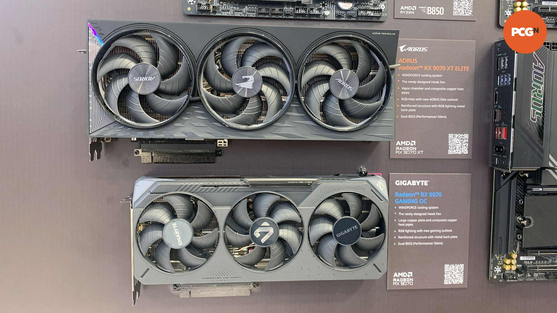 gigabyte-amd-radeon-rx-9070-xt-grafik-kartları Gigabyte AMD Radeon RX 9070 XT ve 9070 grafik kartları CES 2025'te.