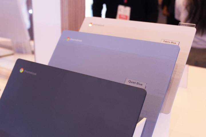 Asus Chromebook CX14 için üç renk seçeneği.