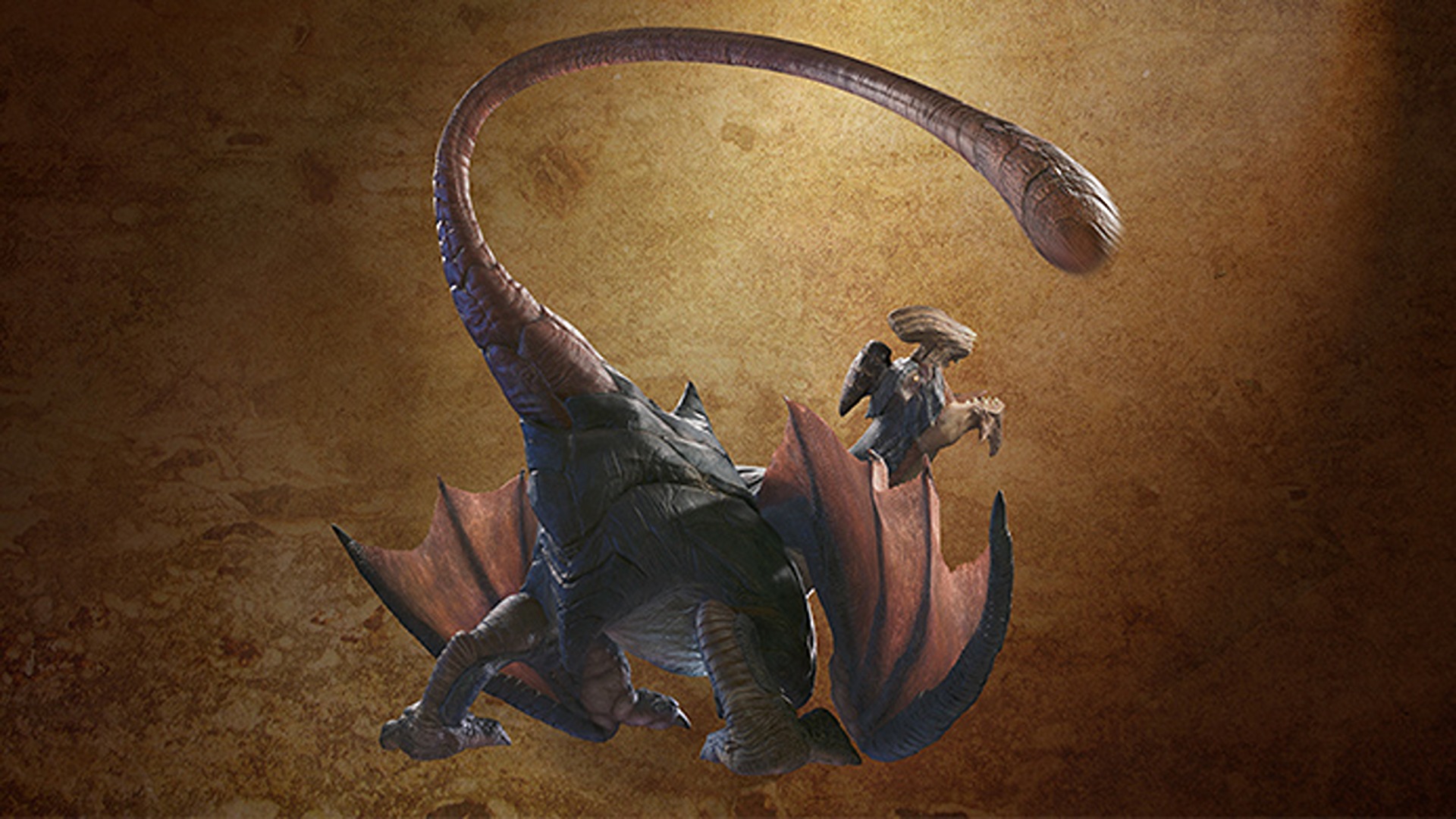 Monster Hunter Wilds'ın Gypceros canavarının CG sanatı çizimi