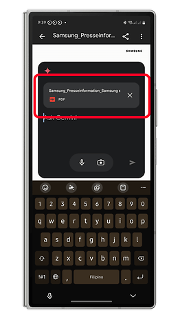 Samsung cep telefonunun ekranında 