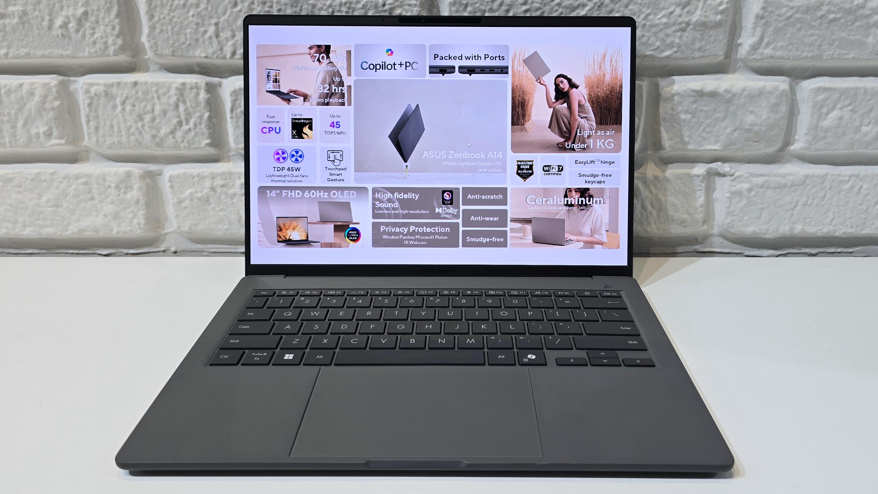 ASUS'un Qualcomm Snapdragon X işlemcilere sahip yeni 2025 Zenbook A14'ü CES 2025'te duyuruldu.