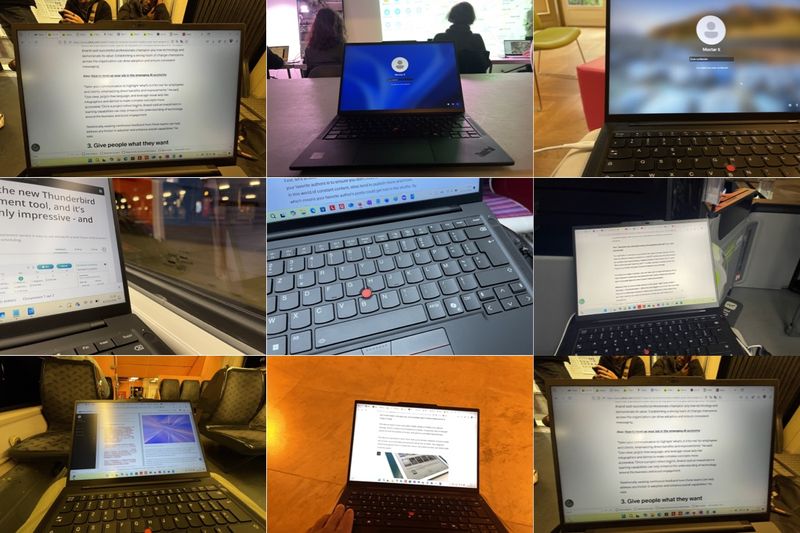 Sahada Snapdragon X Elite işlemcili Lenovo ThinkPad T14s Gen 6 dizüstü bilgisayar, 2024, Ph. Moctar KANE.