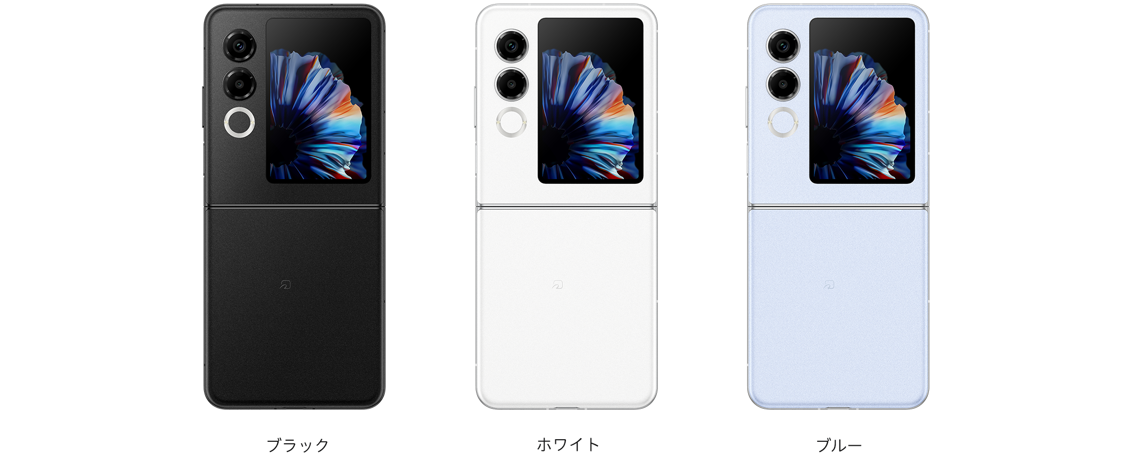 Nubia Flip 2 üç basit renk seçeneğiyle geliyor. | Resim kredisi - Nubia - Yeni bir görünüme sahip, en uygun fiyatlı katlanabilir arazilerin ikinci nesli