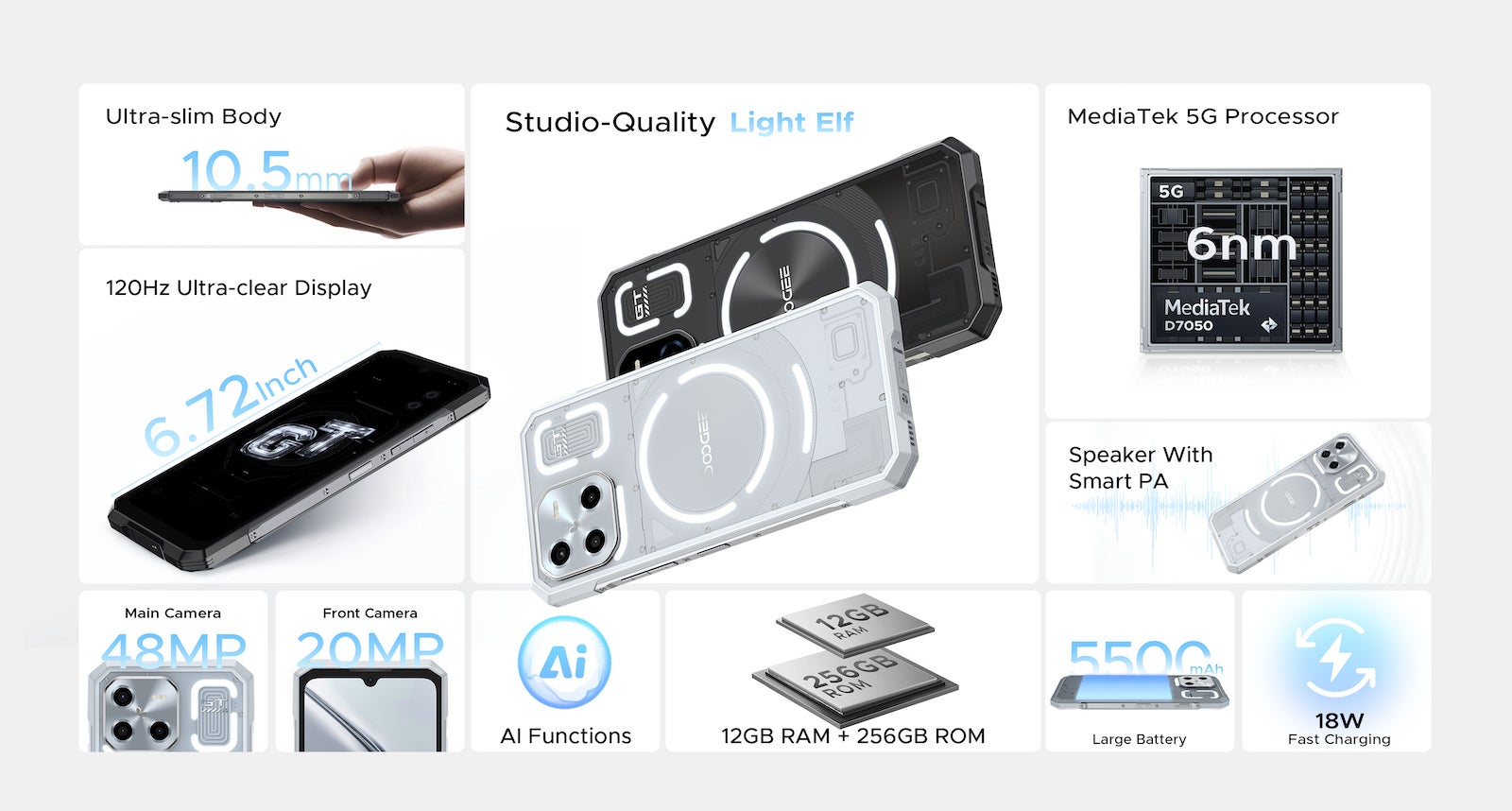 Yeni başlayanlara uygun, eğlenceli ışıklara sahip, dayanıklı telefon: Doogee Blade GT