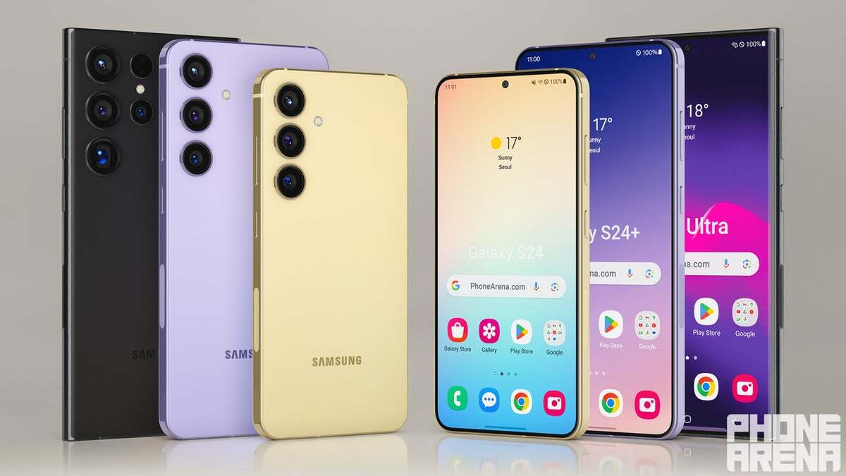Galaxy S24 ailesi – S24 Ultra'nın diğer ikisinden ne kadar radikal bir şekilde farklı olduğuna dikkat edin. S25 ailesi öyle olmayacak. | Resim kredisi – PhoneArena - Galaxy S25 Ultra: 2025'te bir amiral gemisinin büyüsü ayrıntılarda gizli