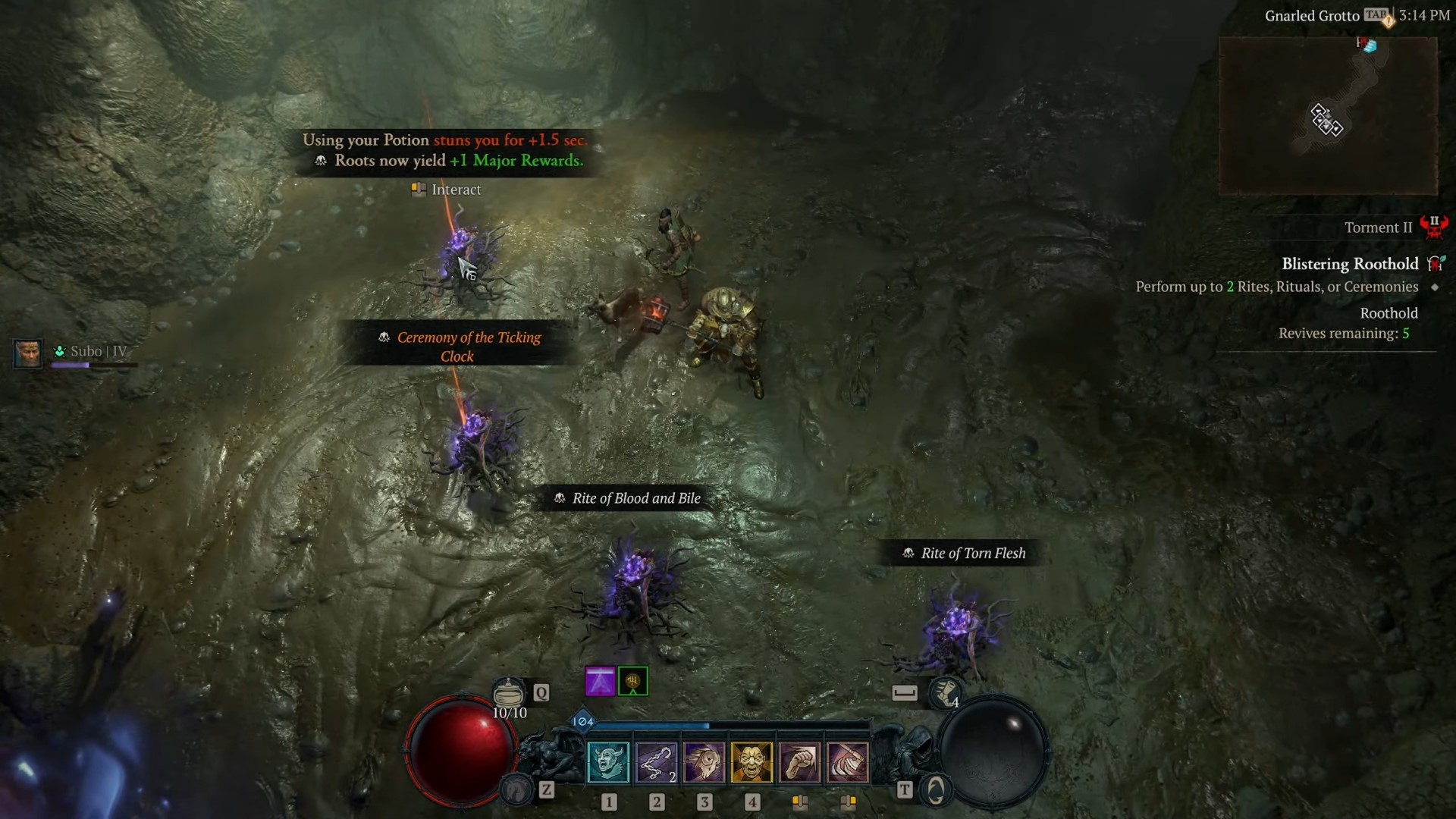 Zindanın içindeki Diablo 4 oyuncusu