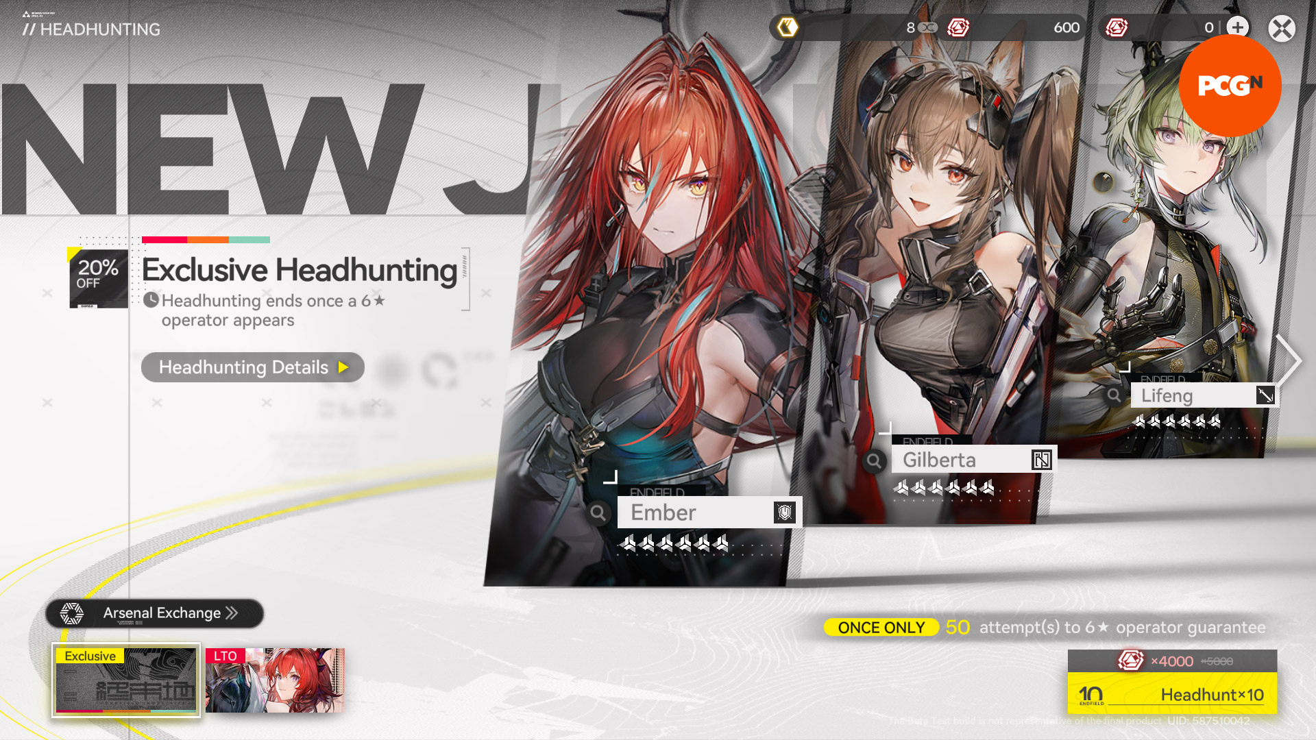 Arknights Endfield bannerları: başlangıç ​​bannerı