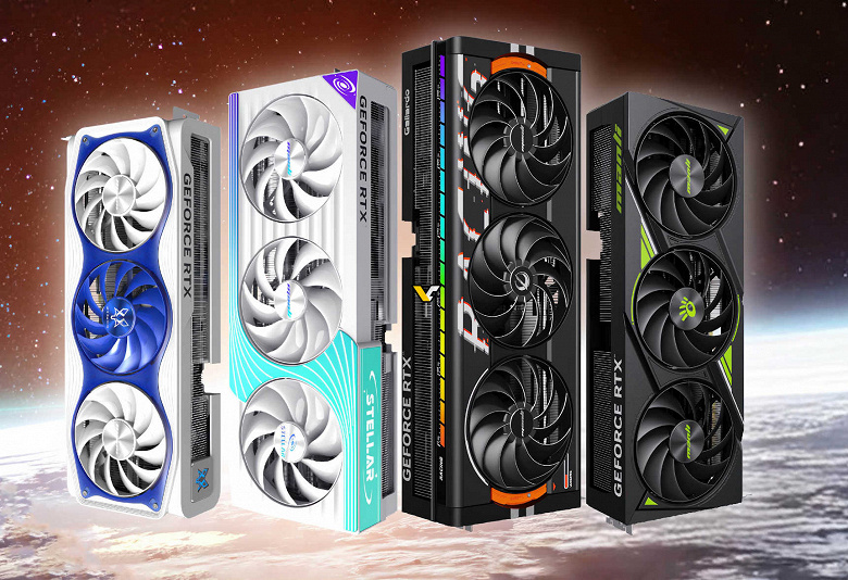 Bu, tıpkı spor arabalarda olduğu gibi hava akışını yönlendirmek için spoiler içeren GeForce RTX 50'dir. Manli Gallardo Racing kartlarını gösterdi