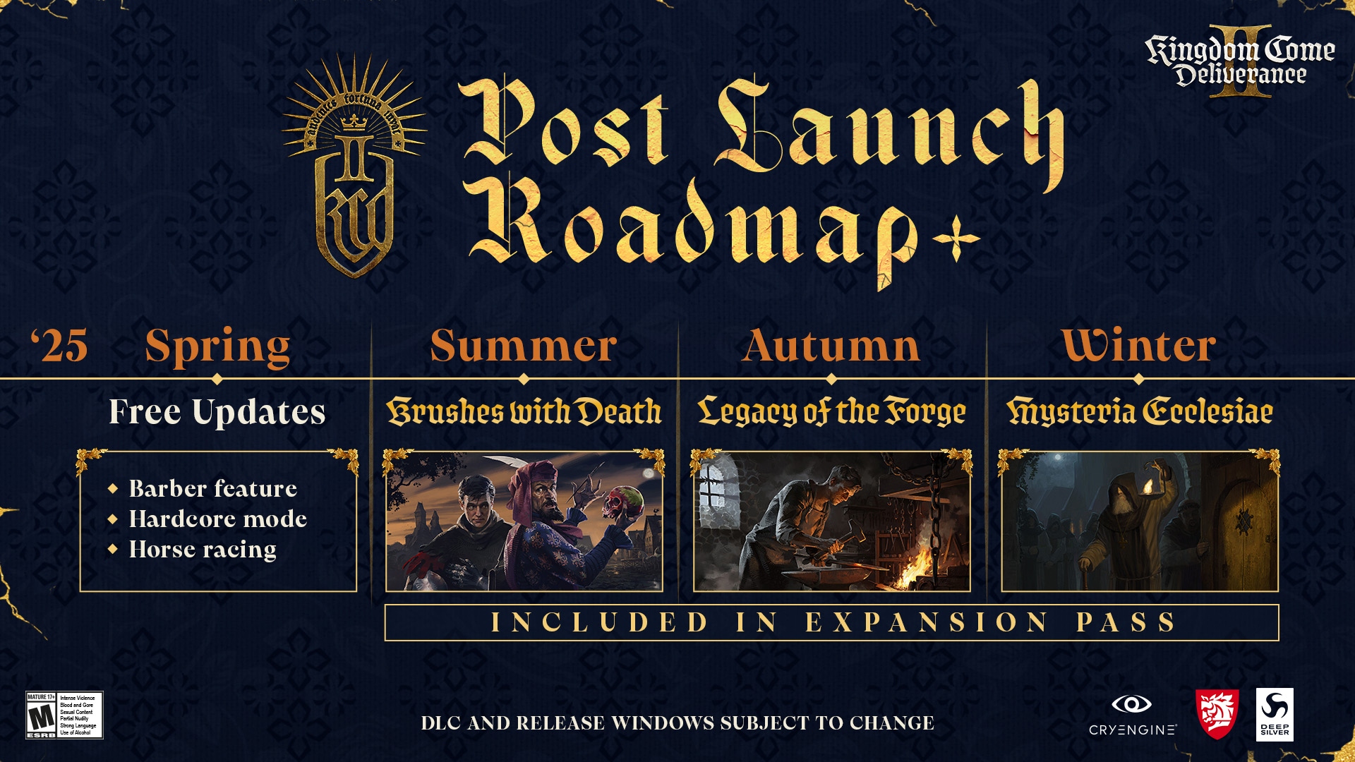 kcd2-yol haritası-dlc'ler KCD2: 2025'te Kingdom Come Deliverance 2'ye gelecek içeriğin yol haritası