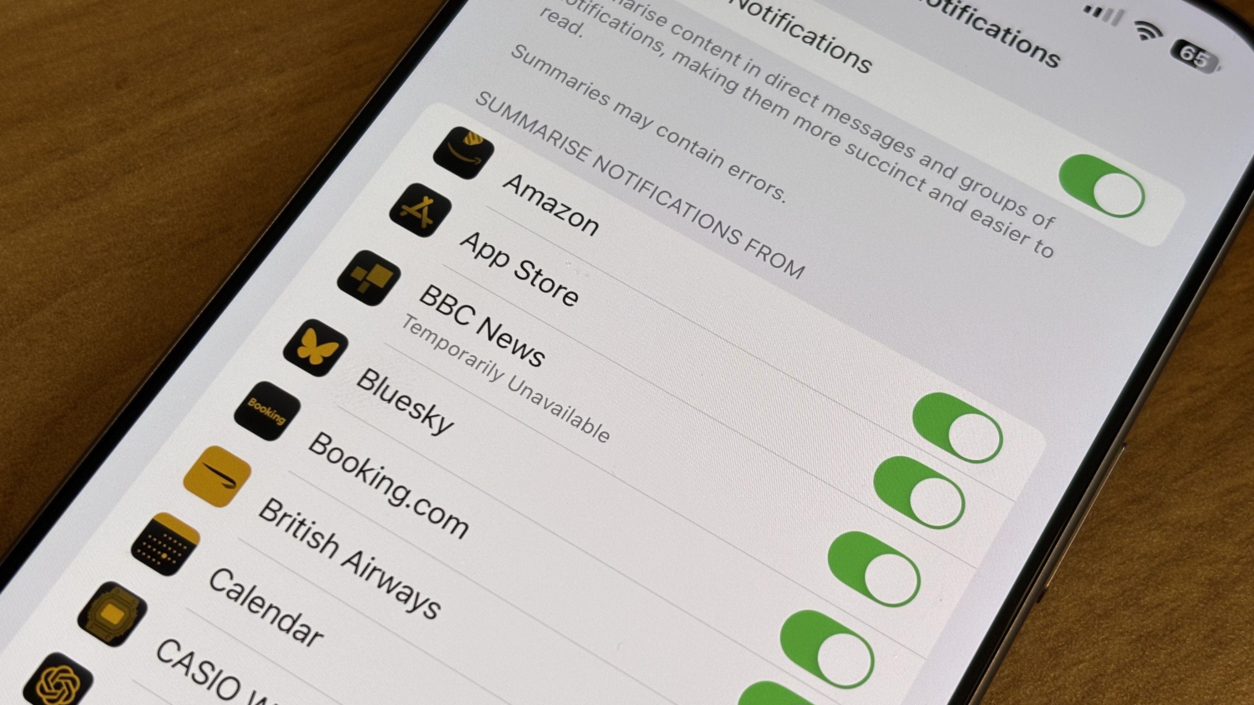 iPhone 16 Pro Max'te iOS 18.3 Bildirim özetleri