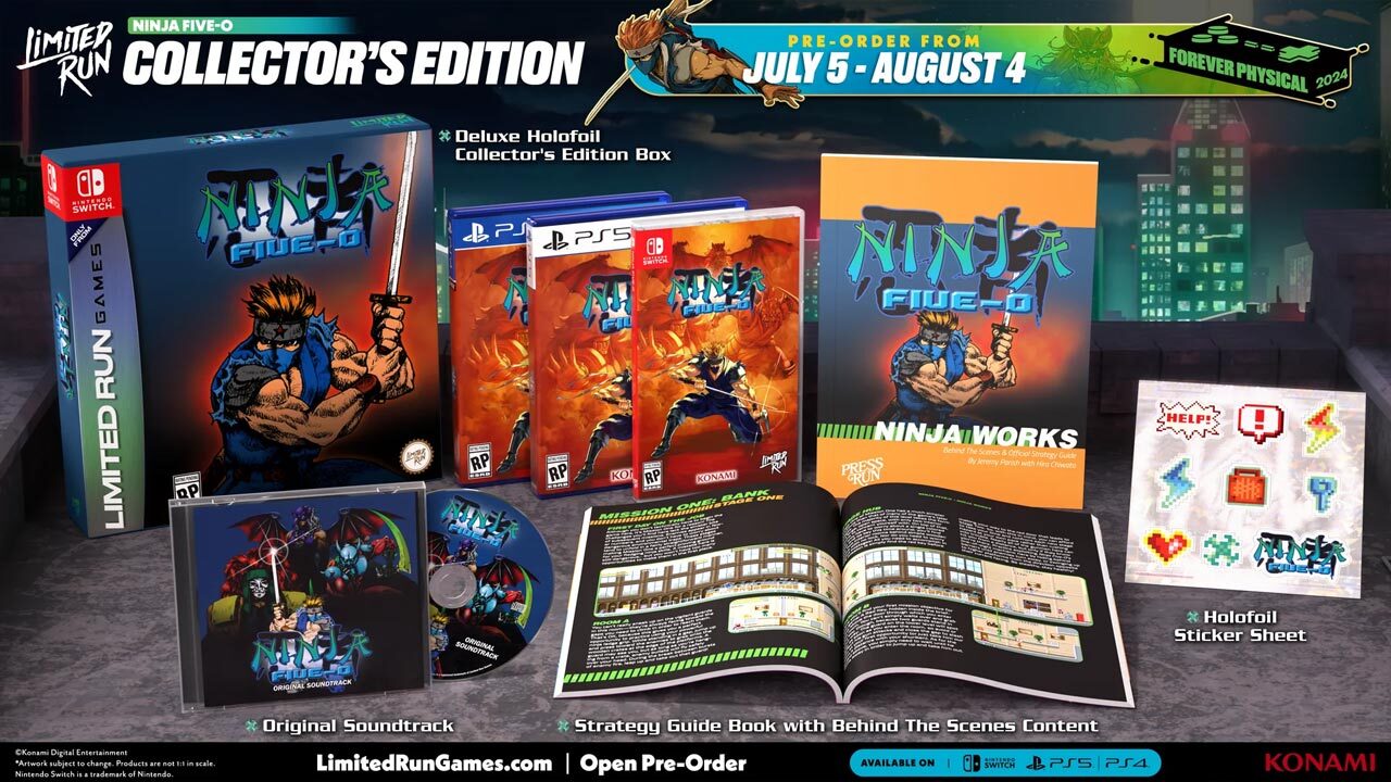 Limited Run Games'te Ninja Five-O koleksiyoncu sürümü