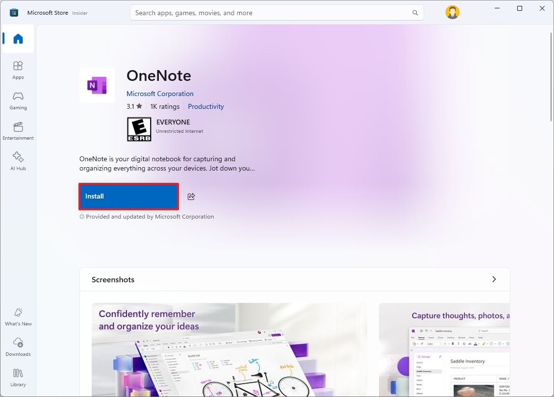 OneNote'u yükleyin