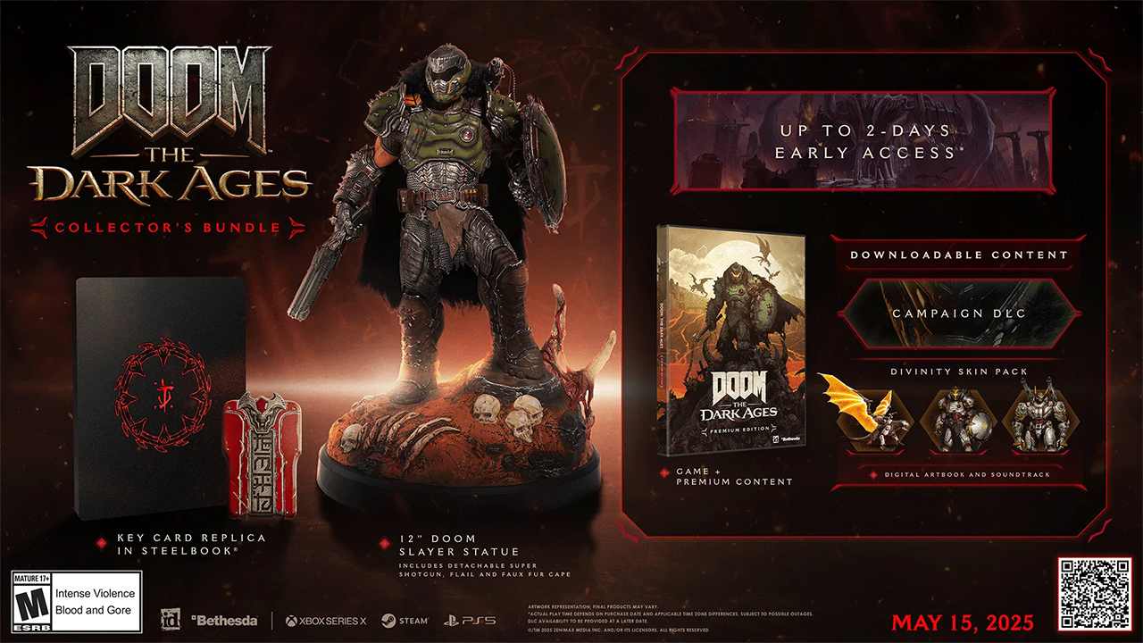 Doom: The Dark Ages Koleksiyoncu Paketinin tüm içeriği