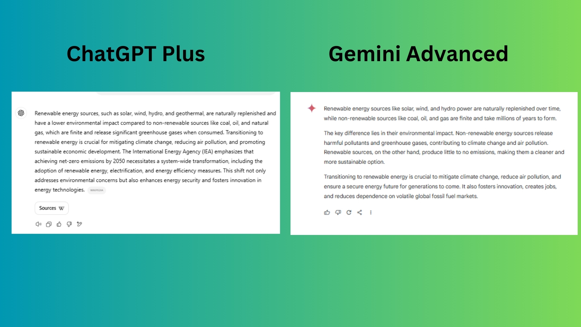 ChatGPT Plus ve Gemini Advanced ekran görüntüsü
