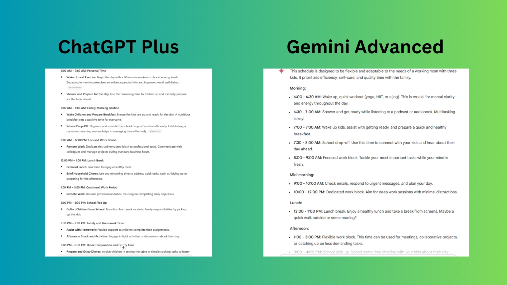 ChatGPT Plus ve Gemini Advanced ekran görüntüsü