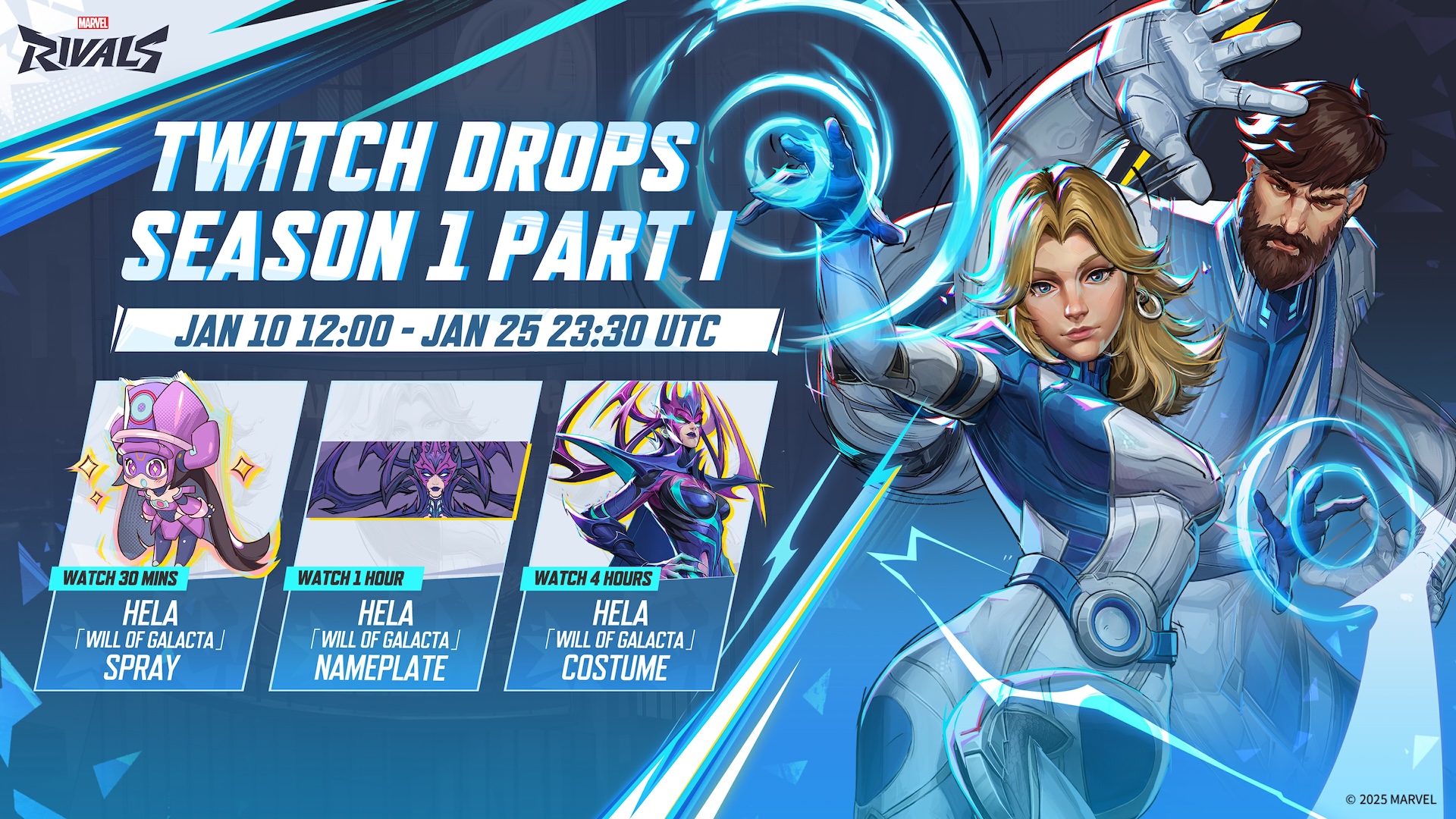 Marvel Rakipleri Detaylandıran Bir Infographic Sezon 1 Twitch Drop Ödülleri
