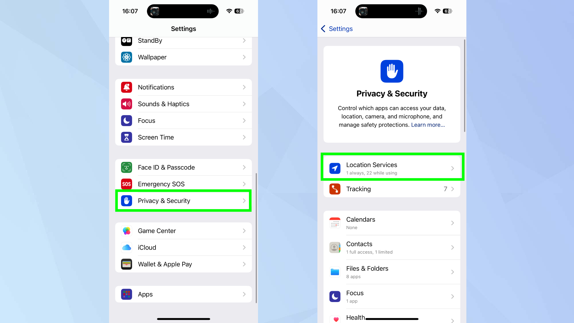 iPhone konum ayarları