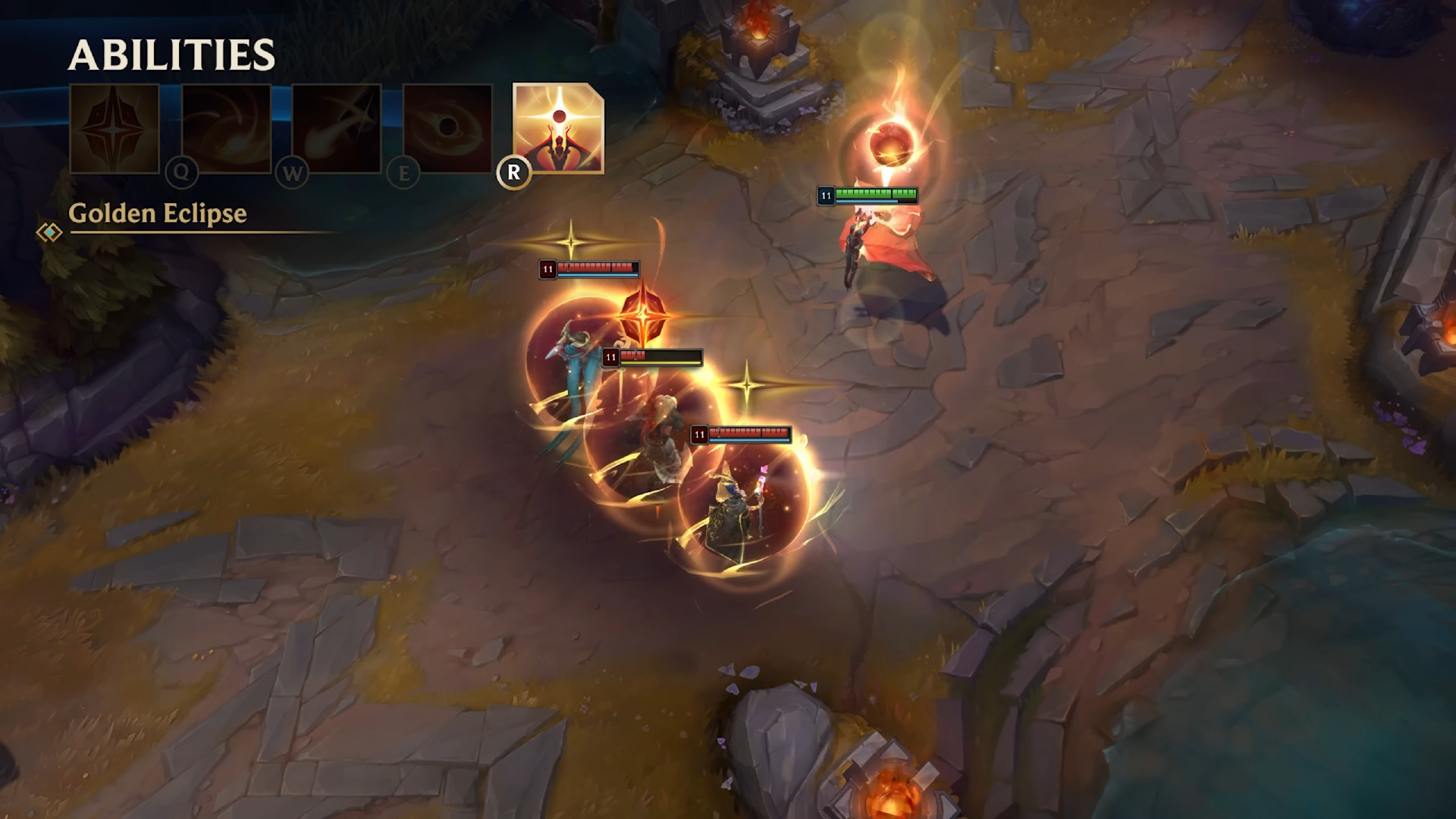 efsaneler ligi-mel-ul-altın-tutulma League of Legends Mel Ulti - Şampiyon, R becerisi Altın Tutulma'yı kullanır.