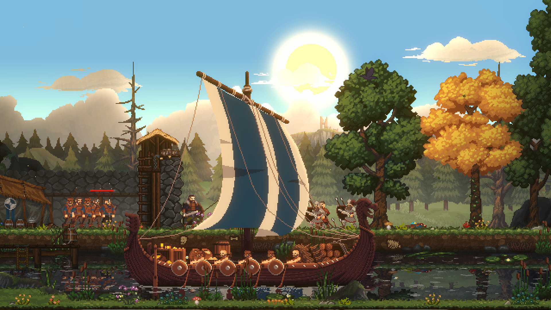 Hooded Horse Steam indirimi - Sons of Valhalla'da bir Viking teknesi.