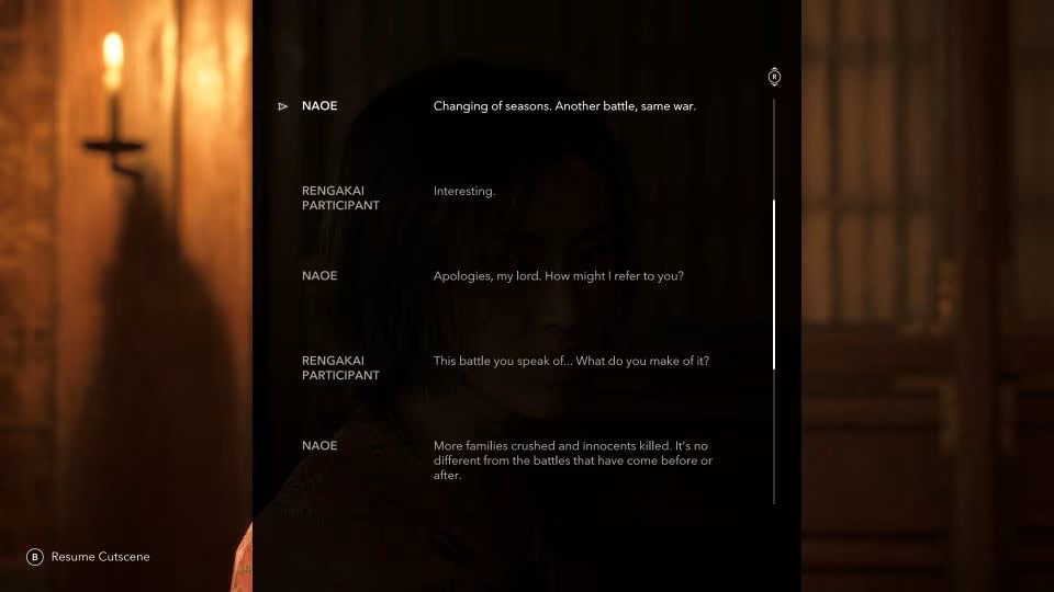 ACSH_Conversation – Dış Liman Assassin's Creed Shadows Konuşma Erişilebilirliği